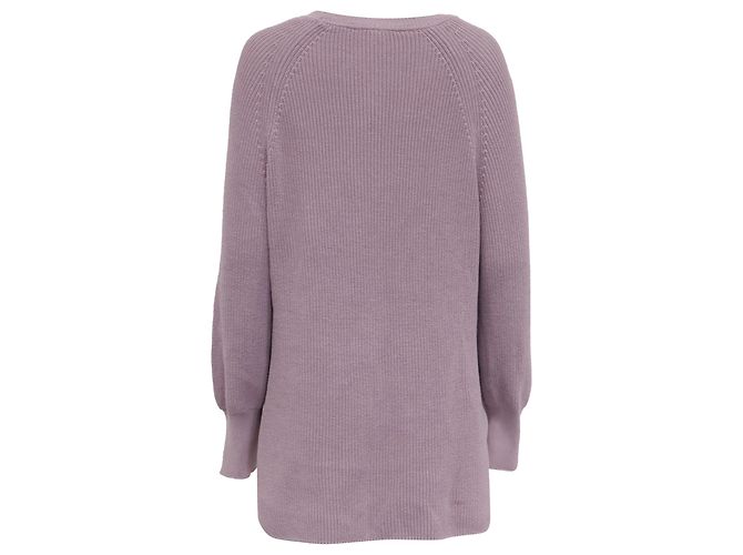 Pulôver de malha Max Mara em algodão roxo - vista 4