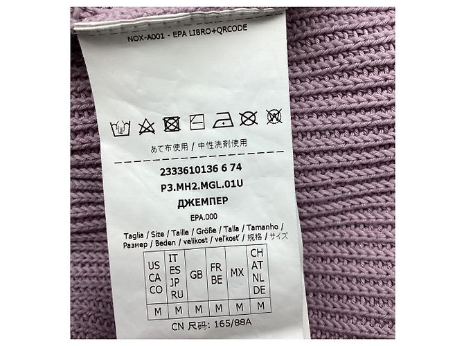 Pulôver de malha Max Mara em algodão roxo - vista 6