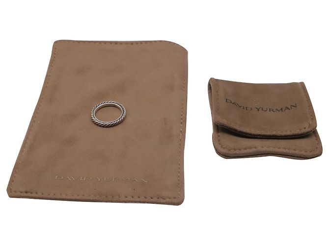 Anel Cable Stack David Yurman em prata de lei - vista 3