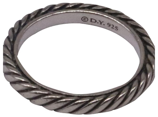 Anel Cable Stack David Yurman em prata de lei - vista 5