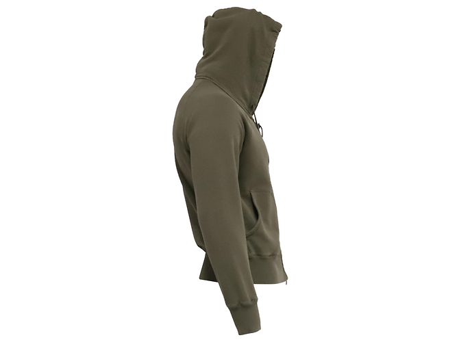 Tom Ford Hoodie mit Reißverschluss aus jersey-gefärbter Baumwolle in Olive Green Grün Olivgrün - Ansicht 3
