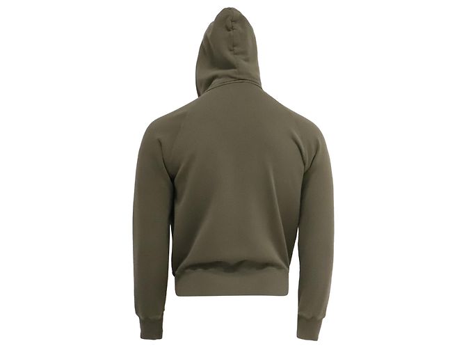 Tom Ford Hoodie mit Reißverschluss aus jersey-gefärbter Baumwolle in Olive Green Grün Olivgrün - Ansicht 4