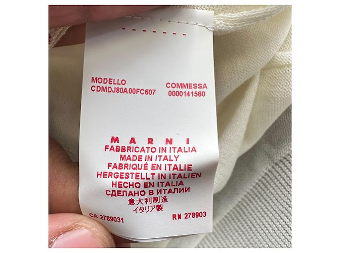 Cárdigan abotonado Marni en algodón amarillo - vista 7