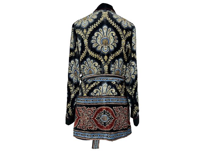 Cardigan in jacquard con cintura Etro in viscosa multicolore - vista 2