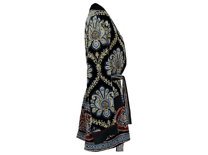 Cardigan in jacquard con cintura Etro in viscosa multicolore - vista 3