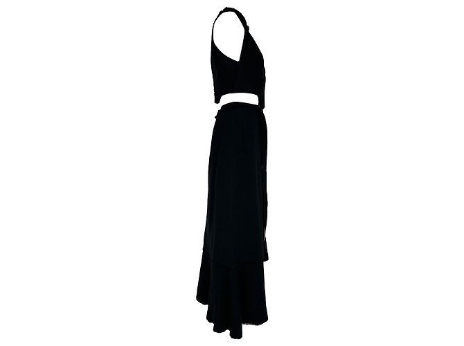 Abito midi Proenza Schouler con cutout in viscosa nera Nero - vista 2