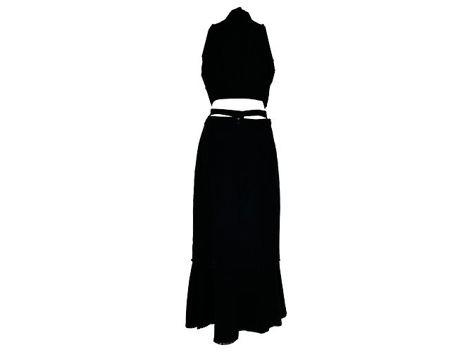 Abito midi Proenza Schouler con cutout in viscosa nera Nero - vista 3