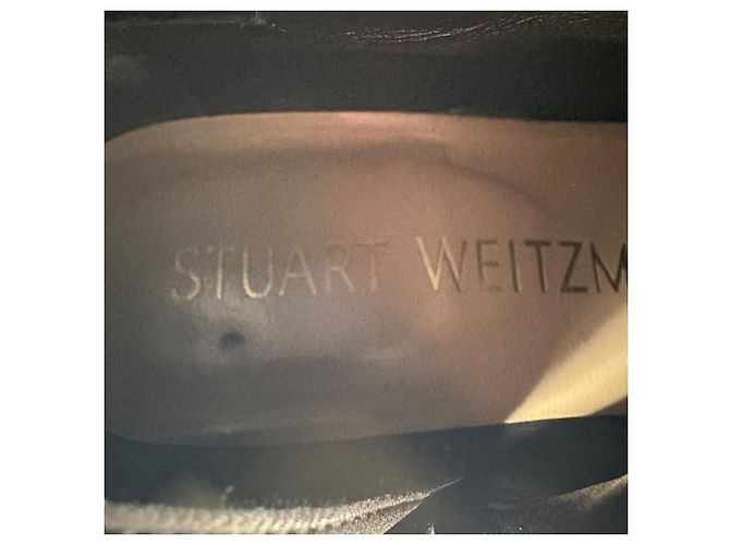 Stuart Weitzman kniehohe Stiefel aus schwarzem Leder - Ansicht 14