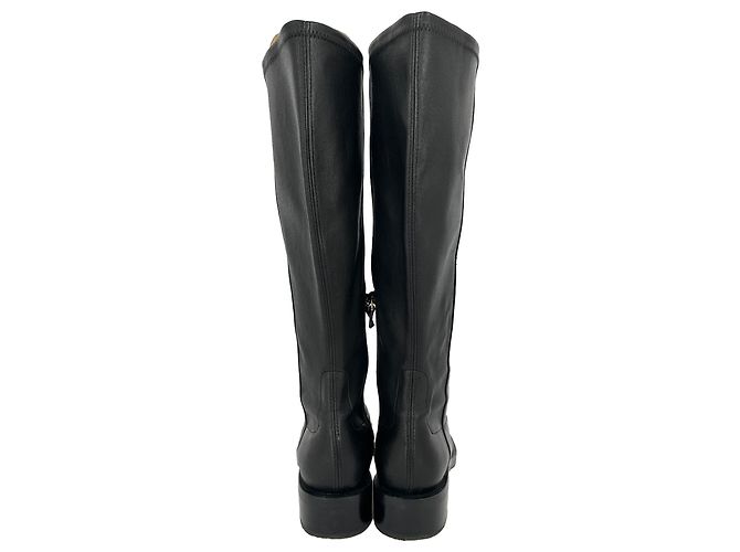 Stuart Weitzman kniehohe Stiefel aus schwarzem Leder - Ansicht 6