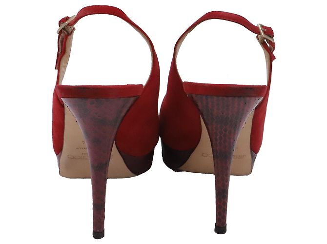 Zapatos Slingback Jimmy Choo en ante rojo Roja - vista 5