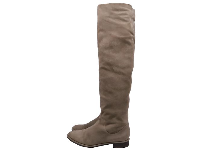 Stuart Weitzman Knee-High en ante marrón Castaño Roja - vista 4
