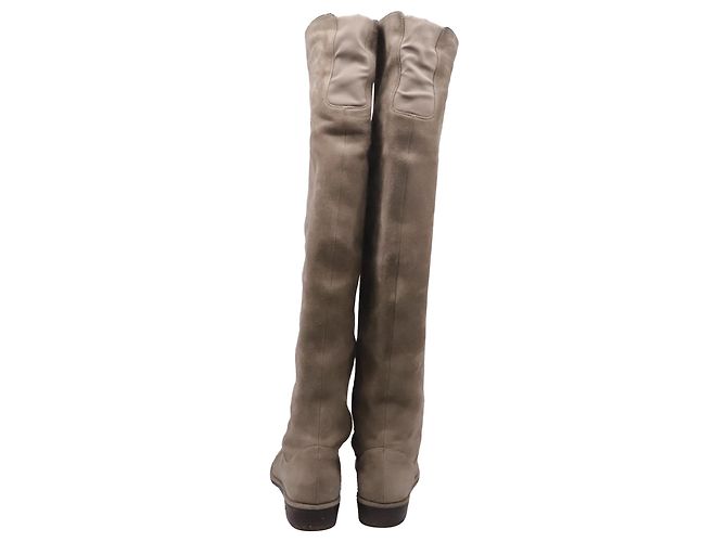 Stuart Weitzman Knee-High en ante marrón Castaño Roja - vista 5