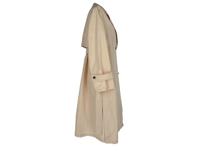 Trench con cintura Jil Sander in cotone beige - vista 3