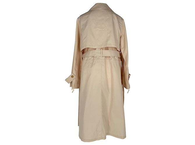 Trench con cintura Jil Sander in cotone beige - vista 4
