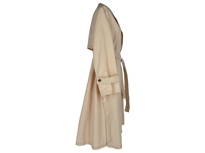 Trench con cintura Jil Sander in cotone beige - vista 5