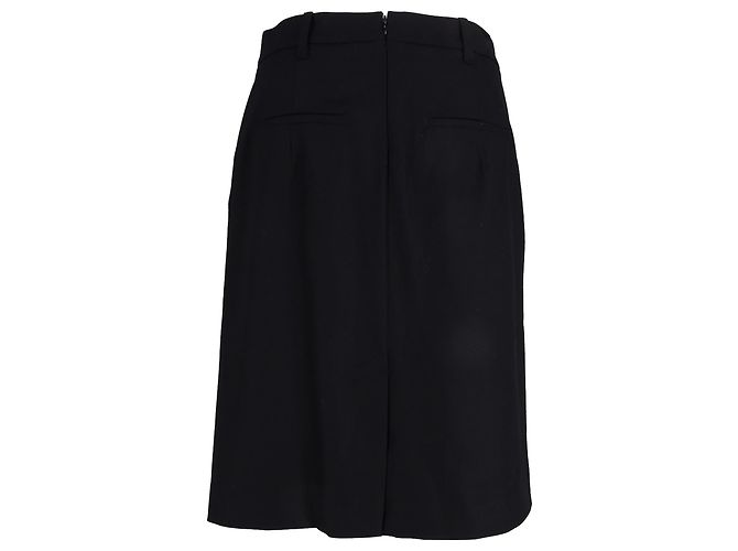 Falda largo rodilla Jil Sander en lana negra Negro - vista 3