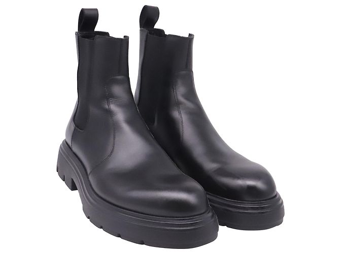 Salvatore Ferragamo Stivaletti Chelsea Ferragamo in pelle nera Nero - vista 3