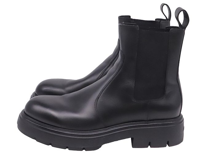 Salvatore Ferragamo Stivaletti Chelsea Ferragamo in pelle nera Nero - vista 4
