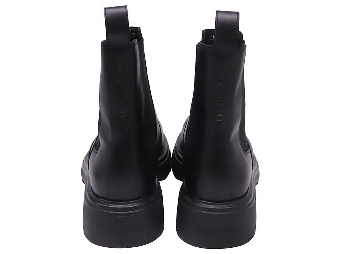 Salvatore Ferragamo Stivaletti Chelsea Ferragamo in pelle nera Nero - vista 5