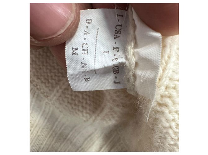 Cardigã com zíper em malha trançada Brunello Cucinelli em cashmere creme Branco Cru - vista 11