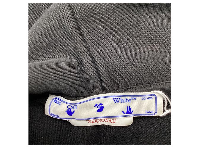 Off White Sudadera con capucha Off-White Caravaggio Crowning Over en algodón negro - vista 6