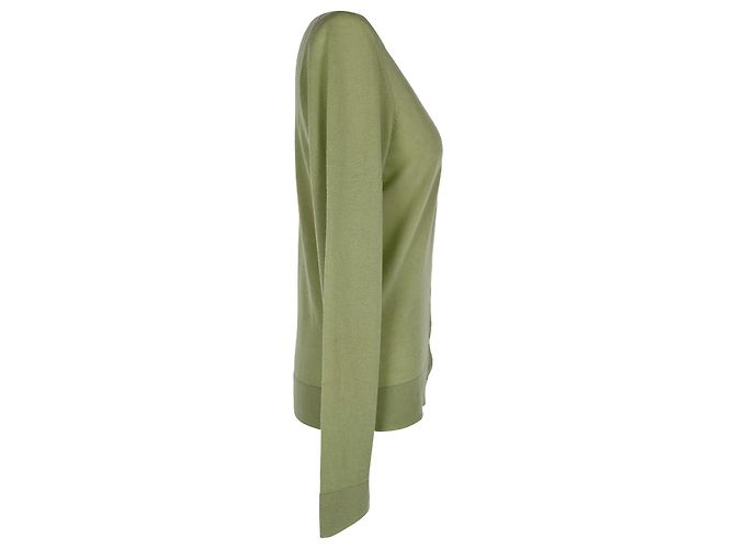 Cárdigan abotonado Theory en cashmere verde - vista 2