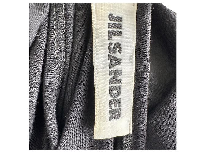 Jil Sander T-Shirt mit 3/4-Ärmeln aus schwarzer Baumwolle - Ansicht 4