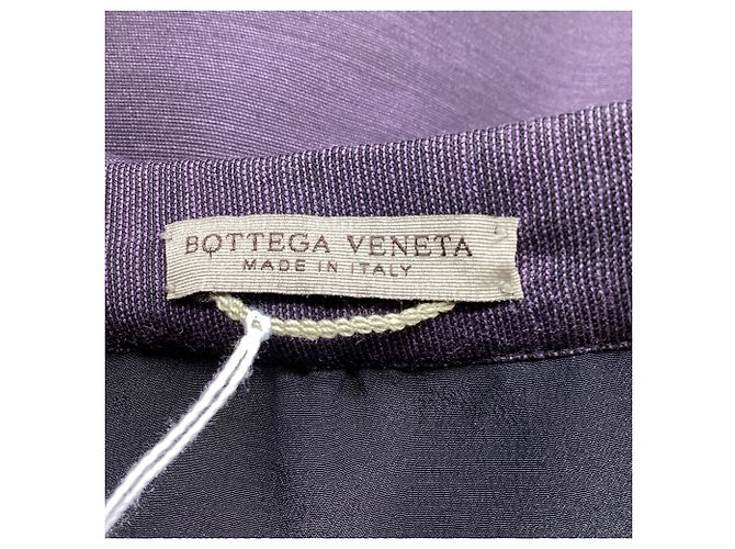 Falda midi amplia Bottega Veneta en lana violeta Púrpura - vista 6