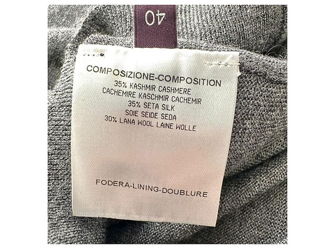 Stella Mc Cartney Cardigã abotoado Stella Mccartney em cashmere cinza - vista 7
