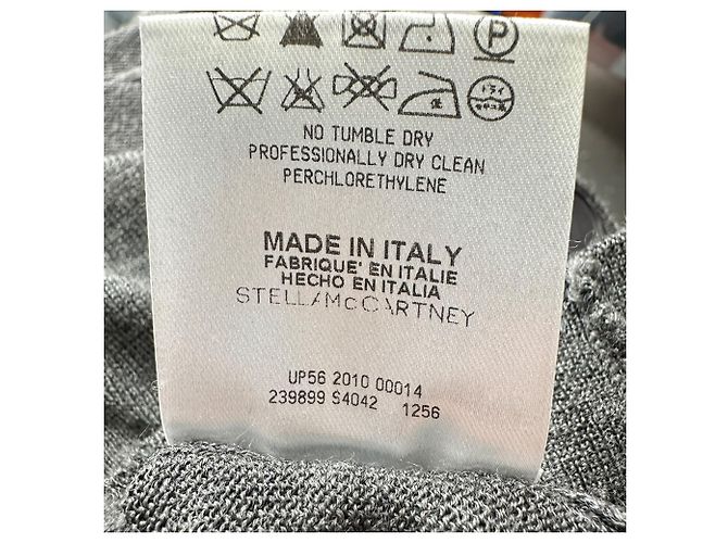 Stella Mc Cartney Cardigã abotoado Stella Mccartney em cashmere cinza - vista 8