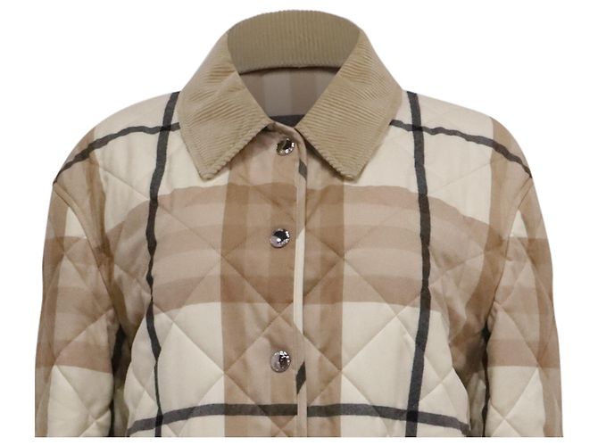 Burberry Checkered Quilted Jacket in Multicolor Wool Multiple colors - view 2