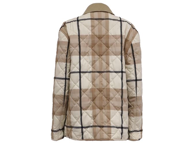 Burberry Checkered Quilted Jacket in Multicolor Wool Multiple colors - view 4