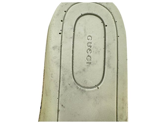 Baskets Gucci Ace Low-Top en cuir blanc Écru - vue 17