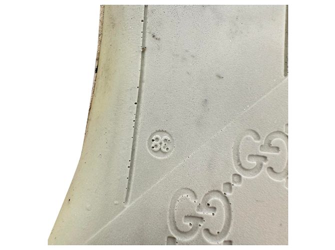 Baskets Gucci Ace Low-Top en cuir blanc Écru - vue 18