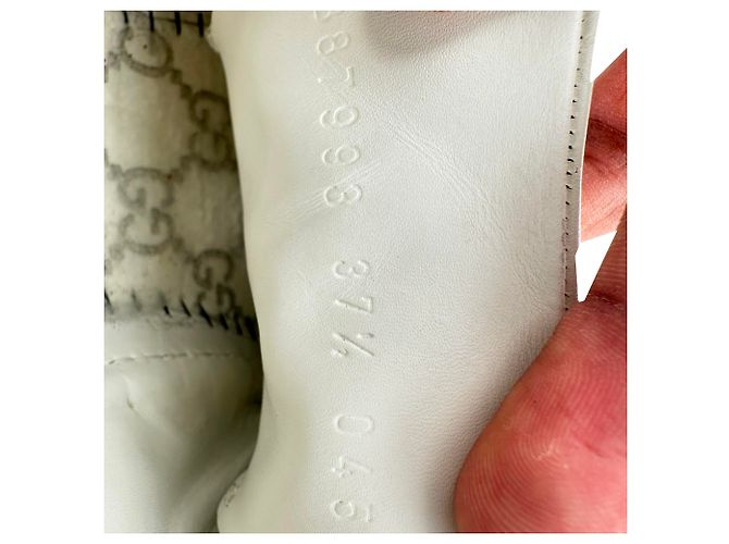 Baskets Gucci Ace Low-Top en cuir blanc Écru - vue 19