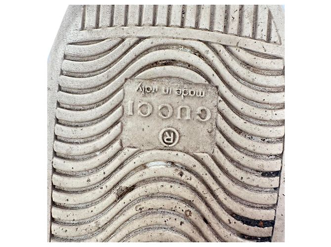 Baskets Gucci Ace Low-Top en cuir blanc Écru - vue 9