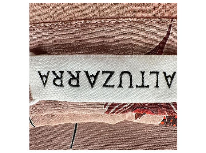 Blusa a maniche lunghe Altuzarra con stampa piume in seta multicolore - vista 4