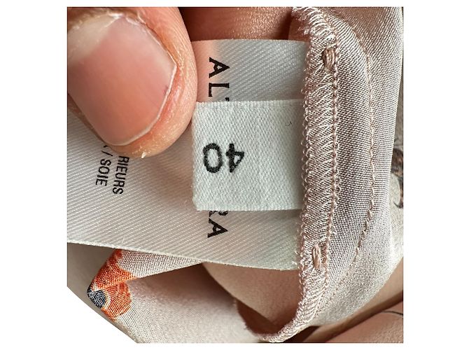 Blusa a maniche lunghe Altuzarra con stampa piume in seta multicolore - vista 5