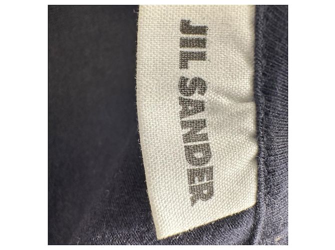 Jil Sander Rundhals T-Shirt einfarbig aus schwarzer Baumwolle - Ansicht 4