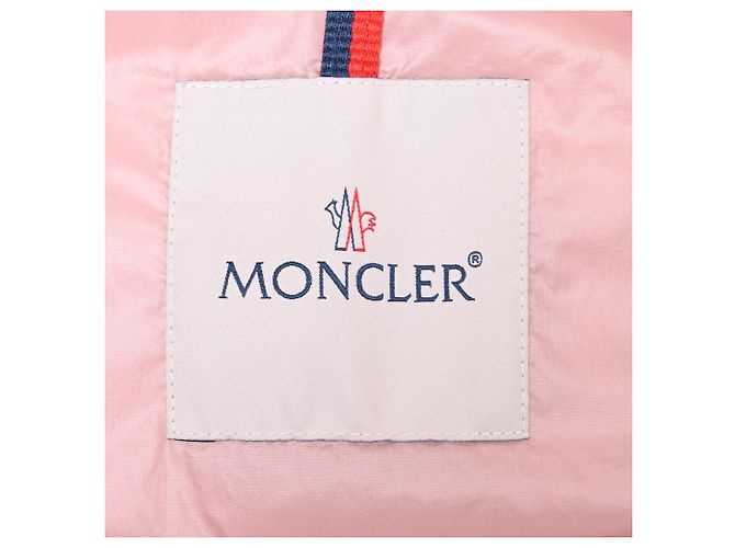 Moncler Mino Fur-Trimmed Down Jacket in Pink Polyester - view 5