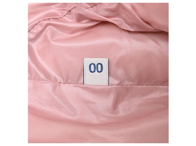 Moncler Mino Fur-Trimmed Down Jacket in Pink Polyester - view 6