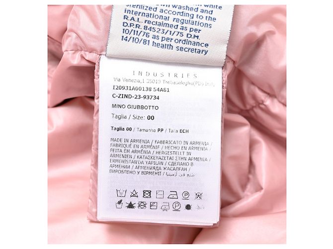 Moncler Mino Fur-Trimmed Down Jacket in Pink Polyester - view 9