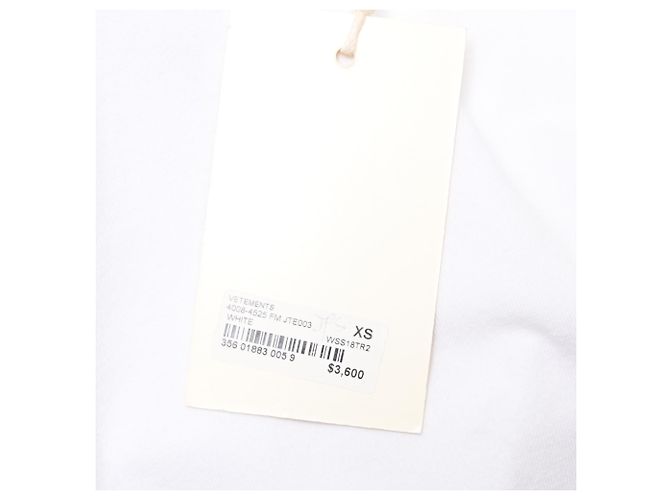 Vêtements Vetements Camiseta Estampada con Espalda Abierta en Algodón Blanco Crudo - vista 10