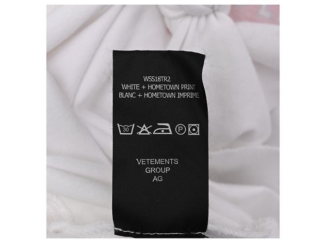 Vêtements Vetements Camiseta Estampada con Espalda Abierta en Algodón Blanco Crudo - vista 7