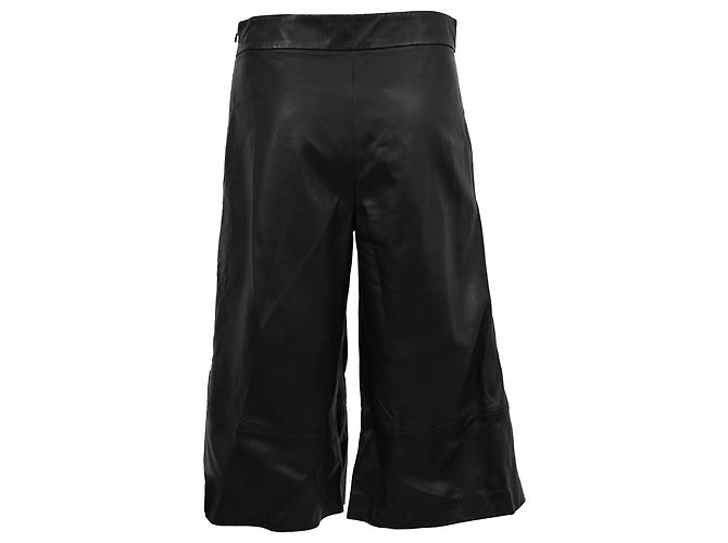 Joseph Billy High-Rise Culottes aus schwarzem Lammleder - Ansicht 3