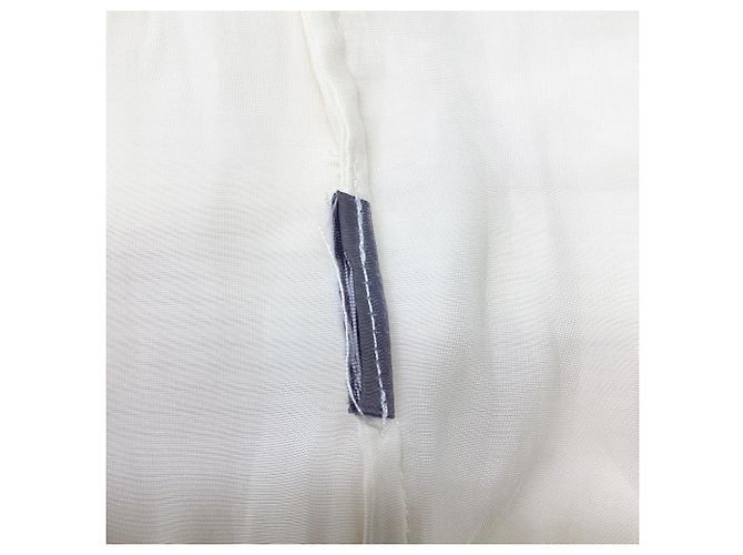 Zadig & Voltaire Tiza Bluse mit Rüschenärmeln aus elfenbeinfarbenem Polyester Weiß Roh - Ansicht 5