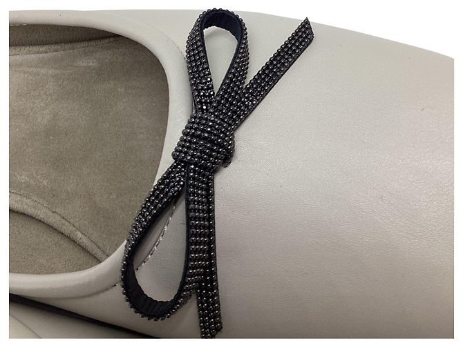 Brunello Cucinelli Monili Leather Mules in Grey Leather - view 9