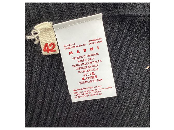 Jersey capa de punto oversize Marni en algodón negro - vista 6