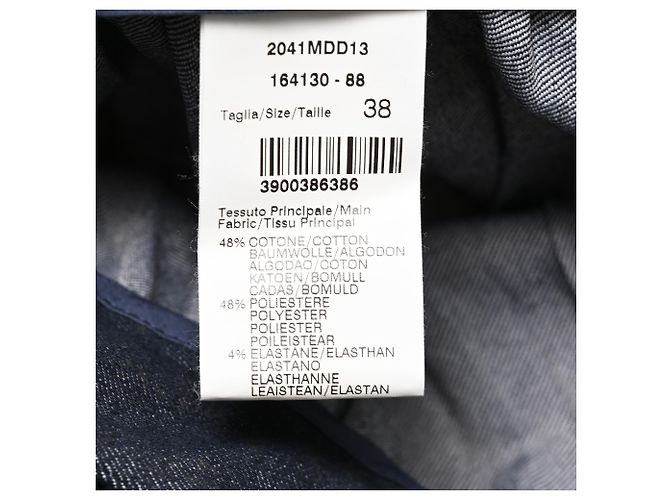 Falda midi plisada de denim MSGM en algodón azul oscuro - vista 5