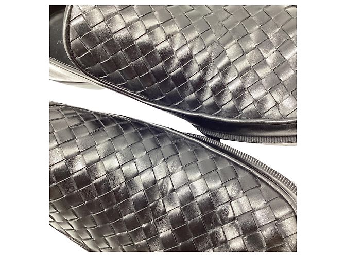 Mocassini Intrecciato in pelle nera Bottega Veneta Nero - vista 6